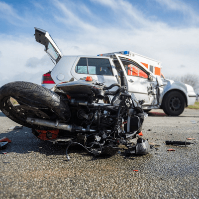 serious injuries for the motorcycle rider
