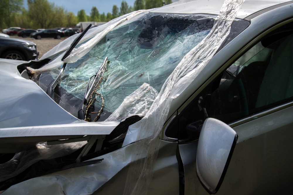 Oceanside car accident lawyers handling severe windshield damage after a major collision